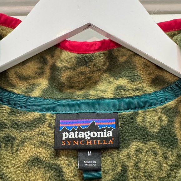 Patagonia Sweaters Patagonia Synchilla Snap T Fleece Pullover Green Lotus Flower Hawaiian